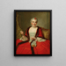 Ritratto di una donna elegante che tiene un fuso - Pierre Allais — quadro incorniciato alla parete