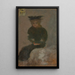 Donna seduta con il cappello nero - Pierre Bonnard — quadro incorniciato alla parete
