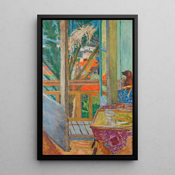 La porte-fenêtre avec chien - Pierre Bonnard — quadro incorniciato alla parete