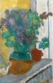 Lilas mauve dans un vase de terre jaune et vert - Pierre Bonnard — vista dell’opera