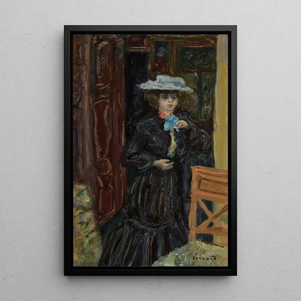 Marthe au chapeau blanc - Pierre Bonnard — quadro incorniciato alla parete