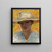 Ritratto di Donna con Cappello Grande - Pierre Bonnard — quadro incorniciato alla parete