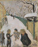 Rue sotto la neve con bambini che giocano - Pierre Bonnard — vista dell’opera