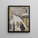 Rue sotto la neve con bambini che giocano - Pierre Bonnard — quadro incorniciato alla parete