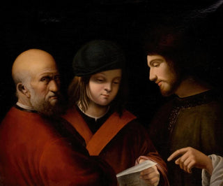 Pierre Carloni - Three Men Reading a Musical Score.webp