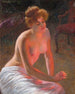 contemplazione alla luce del fuoco - Pierre Carrier-Belleuse — vista dell’opera