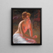 contemplazione alla luce del fuoco - Pierre Carrier-Belleuse — quadro incorniciato alla parete