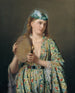 Ritratto di una dama di corte che suona il tamburello - Pierre Désiré Guillemet — vista dell’opera