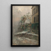 Rue de Montmartre sous la neige - Pierre Jacques Pelletier — quadro incorniciato alla parete