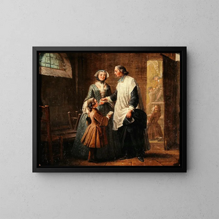Pierre Louis Dumesnil the Younger - LAbb de Catchisme recevant un enfant amen par sa surs.webp