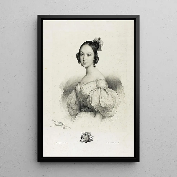La lettera T di Le Miroir des Dames ou nouvel alphabet français - Pierre Louis Henri Grévedon — quadro incorniciato alla parete