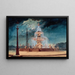Vista notturna di una fontana decorata in place de la Concorde sotto il Secondo Impero - Pierre Manguin — quadro incorniciato alla parete