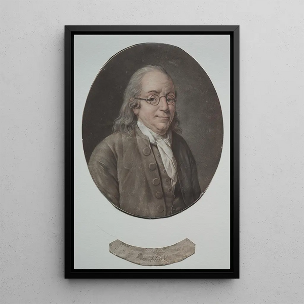 Benjamin Franklin - Pierre Michel Alix — quadro incorniciato alla parete