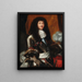 Louis XIV con parrucca nera e armatura - Pierre Mignard — quadro incorniciato alla parete