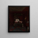 Victor Hugo sul suo letto di morte - Pierre Paul Léon Glaize — quadro incorniciato alla parete