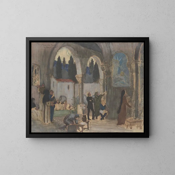 Ispirazione cristiana - Pierre Puvis de Chavannes — quadro incorniciato alla parete