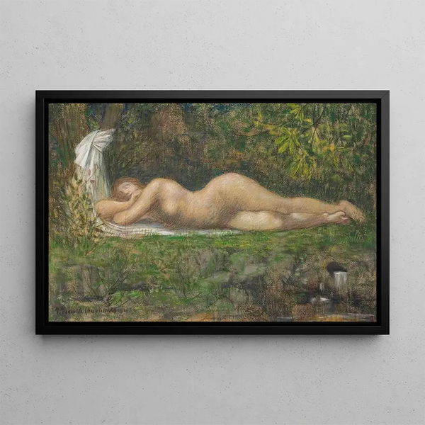 La Source - Pierre Puvis de Chavannes — quadro incorniciato alla parete