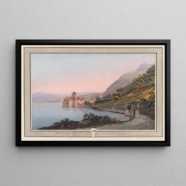 Pierre Samuel Louis Joyeux - Le Chteau de Chillon en Alant de Villeneuve Vevey.webp