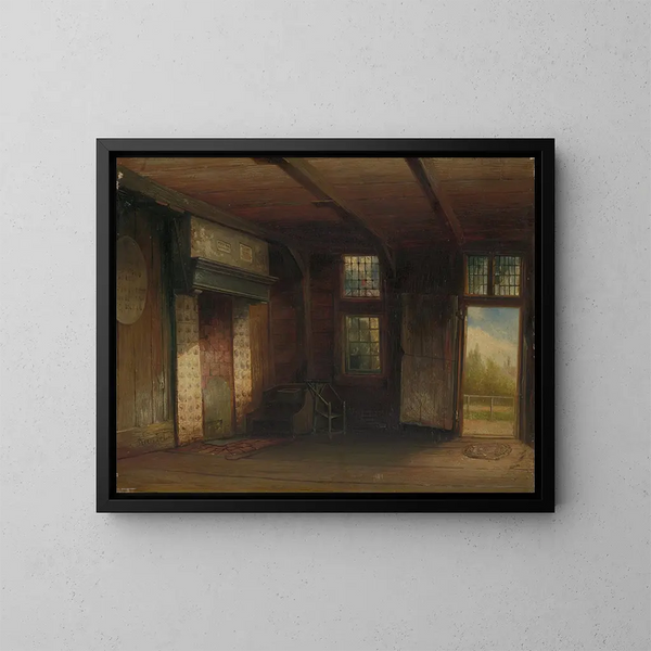 Interno della casa di Pierre il Grande a Zaandam - Pierre Tetar van Elven — quadro incorniciato alla parete