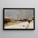 Il porto inferiore del ponte di Tolbiac durante l'alluvione - Pierre Vauthier — quadro incorniciato alla parete