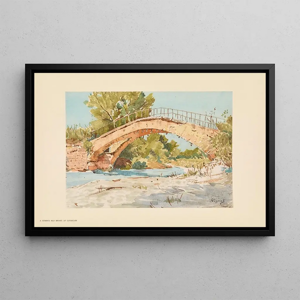 Un vecchio ponte curioso a Cavaillon - Pierre Vignal — quadro incorniciato alla parete