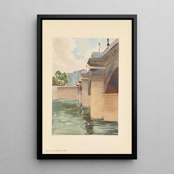Le Pont de la Concorde Paris - Pierre Vignal — quadro incorniciato alla parete