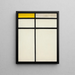 Composition avec double ligne et jaune - Piet Mondrian — quadro incorniciato alla parete