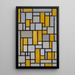 Composition avec grille 1 - Piet Mondrian — quadro incorniciato alla parete