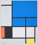 Composition con un grande aereo blu, rosso, nero, giallo e grigio - Piet Mondrian — vista dell’opera