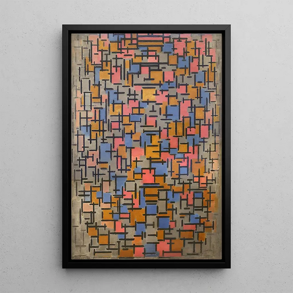 Composition - Piet Mondrian — quadro incorniciato alla parete