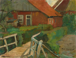Edificio agricolo con ponte - Piet Mondrian — vista dell’opera