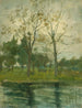 Due alberi che si stagliano dietro un corso d'acqua - Piet Mondrian — vista dell’opera