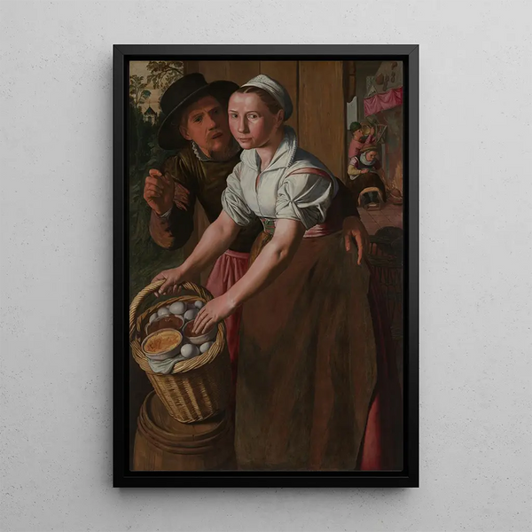 La fille aux œufs - Pieter Aertsen — quadro incorniciato alla parete