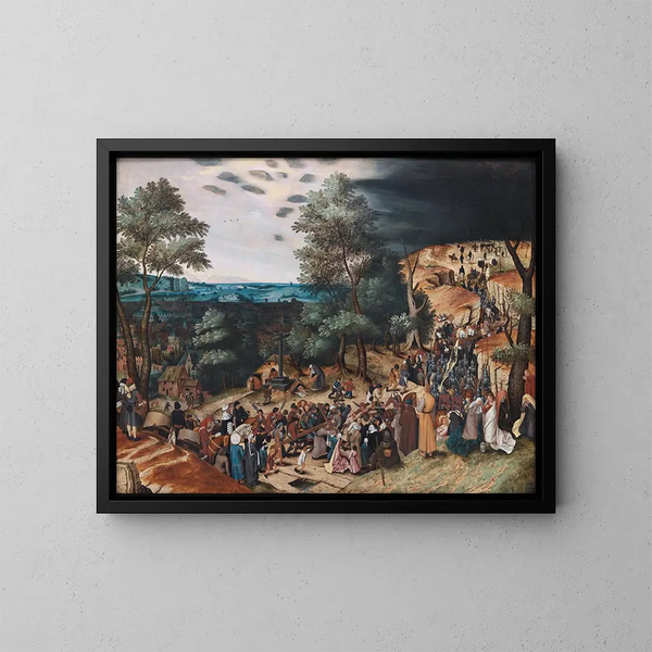 Cristo sul cammino del Calvario - Pieter Brueghel il Giovane — quadro incorniciato alla parete