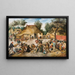 Il matrimonio contadino - Pieter Brueghel il Giovane — quadro incorniciato alla parete