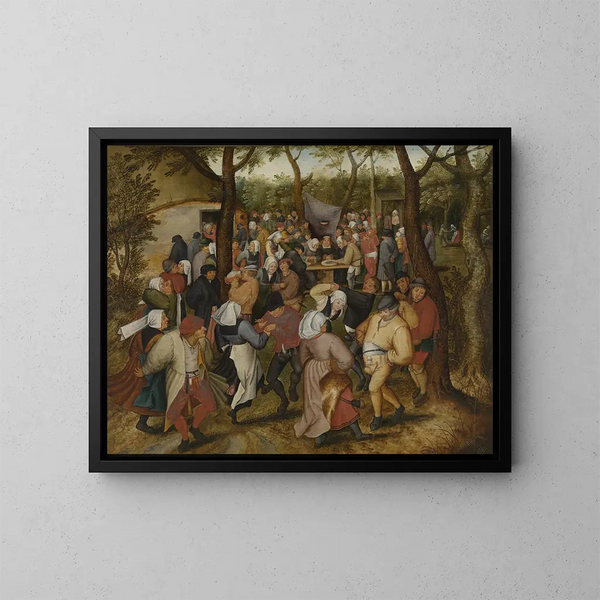 Danza nuziale all'aperto - Pieter Brueghel il Giovane — quadro incorniciato alla parete
