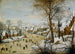 Paesaggio invernale con una trappola per uccelli - Pieter Brueghel il Giovane — vista dell’opera