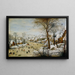 Paesaggio invernale con una trappola per uccelli - Pieter Brueghel il Giovane — quadro incorniciato alla parete