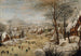 Paesaggio Invernale con Pattinatori e Trappola per Uccelli - Pieter Brueghel il Giovane — vista dell’opera