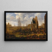 Vista di capriccio di una scena di porto animata con personaggi che caricano le loro barche - Pieter Casteels II — quadro incorniciato alla parete