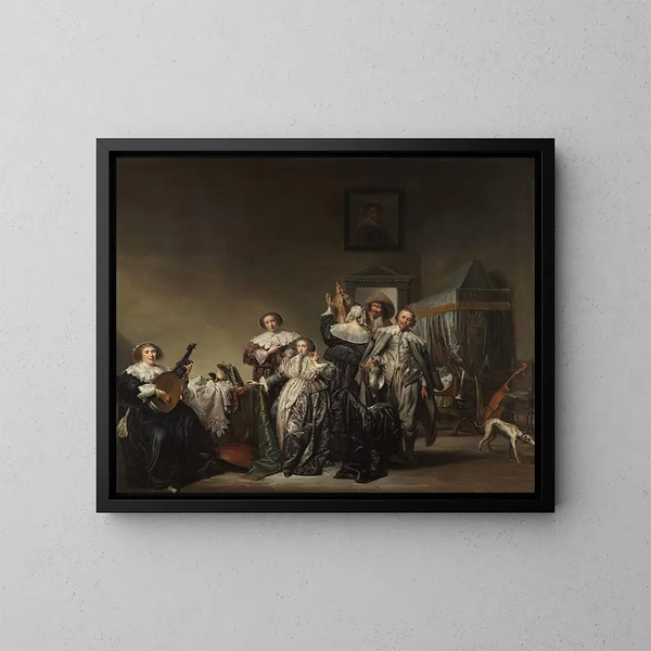 Compagnie galante - Pieter Codde — quadro incorniciato alla parete
