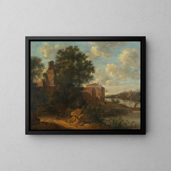 Il paesaggio fluviale de La Haye - Pieter Cosijn — quadro incorniciato alla parete