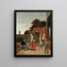 Un homme fumant et une femme buvant dans une cour - Pieter de Hooch — quadro incorniciato alla parete