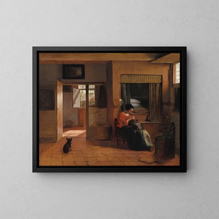 Pieter De Hooch - A Mother Delousing her Childs Hair.webp