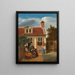 Personaggi in un cortile dietro una casa - Pieter de Hooch — quadro incorniciato alla parete