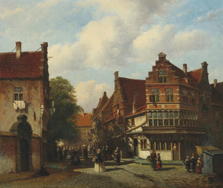 Una scena di strada olandese - Pieter Gerardus Vertin — vista dell’opera