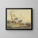 Accanto a una staccionata, bestiame nel prato, a destra due maiali - Pieter Gerardus van Os — quadro incorniciato alla parete