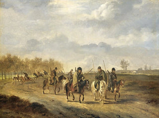 Cosaques su un sentiero di campagna vicino a Bergen, in Olanda del Nord, 1813 - Pieter Gerardus van Os — vista dell’opera