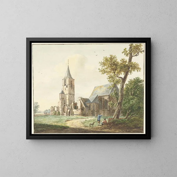L'abbazia di Warmond - Pieter Gerardus van Os — quadro incorniciato alla parete