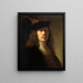 Ritratto di un uomo con cappello piumato - Pieter Hermansz Verelst — quadro incorniciato alla parete